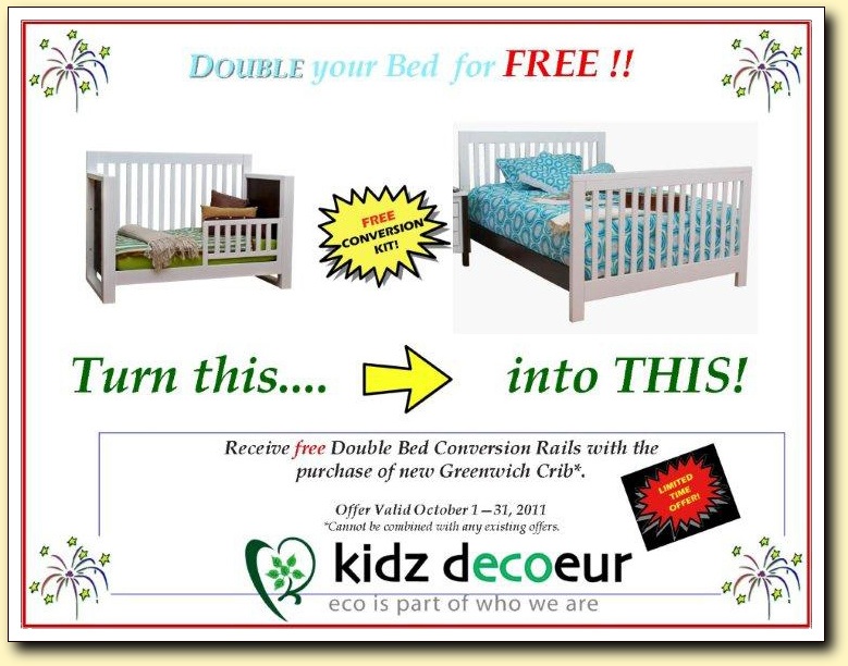 Free Conversion Kit for Kidz Deceour cribs