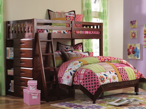 NE Kidz • Merlot Loft Bed (Twin/Full)