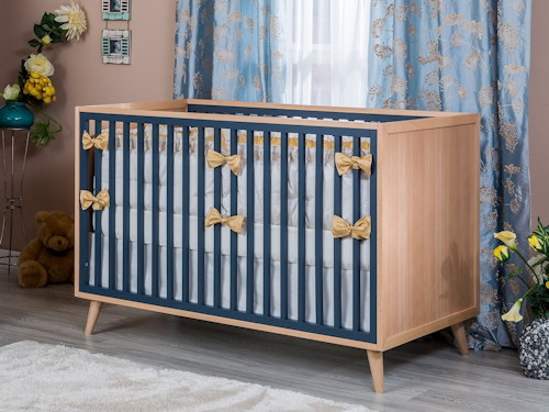 Romina • New York Crib in Navy/ Albero Puro