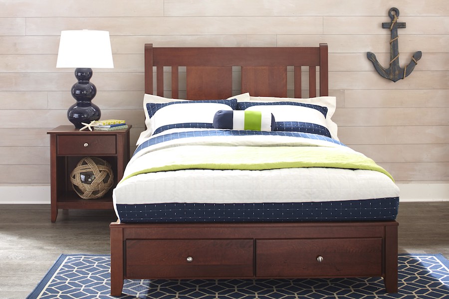 College Woodwork Rossport Storage Bed & Nightstand