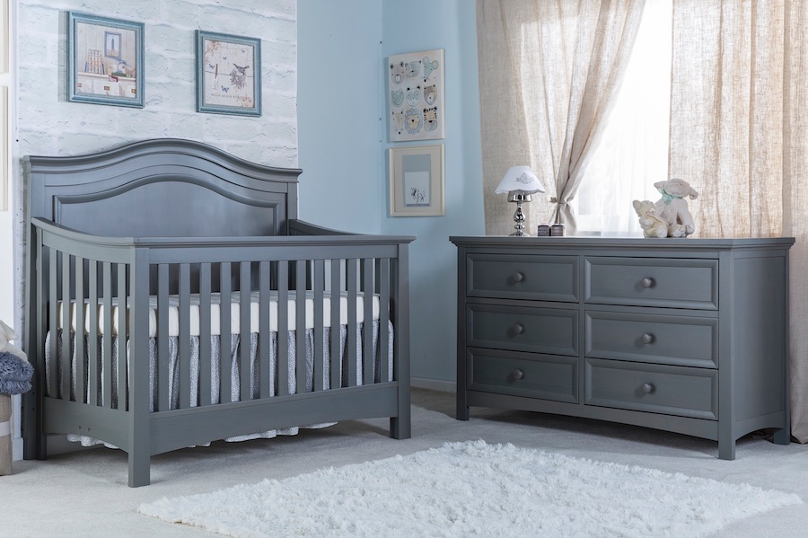 Silva Serena Crib & Dresser in Flint