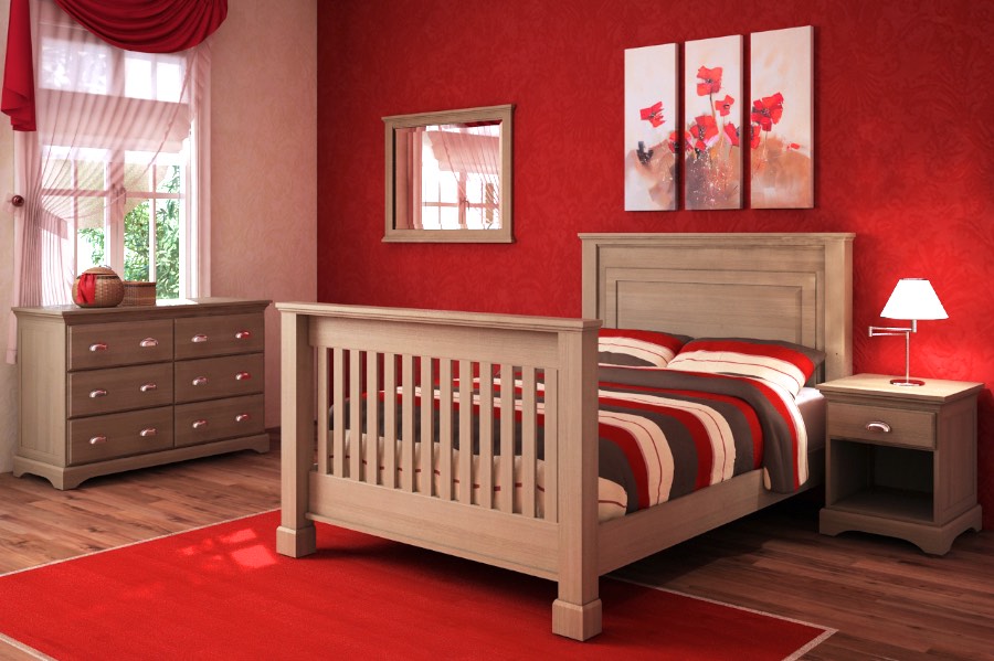 Kidz Decoeur Carson Converted Crib, Dresser & Nightstand