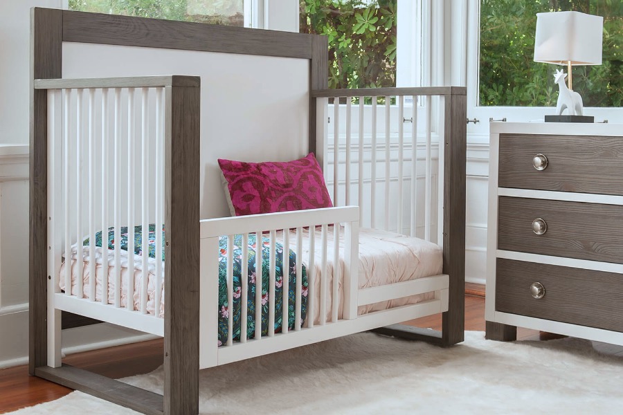 Milk Street Baby Convertible Crib as Todder Bed & 3 Drawer Dresser