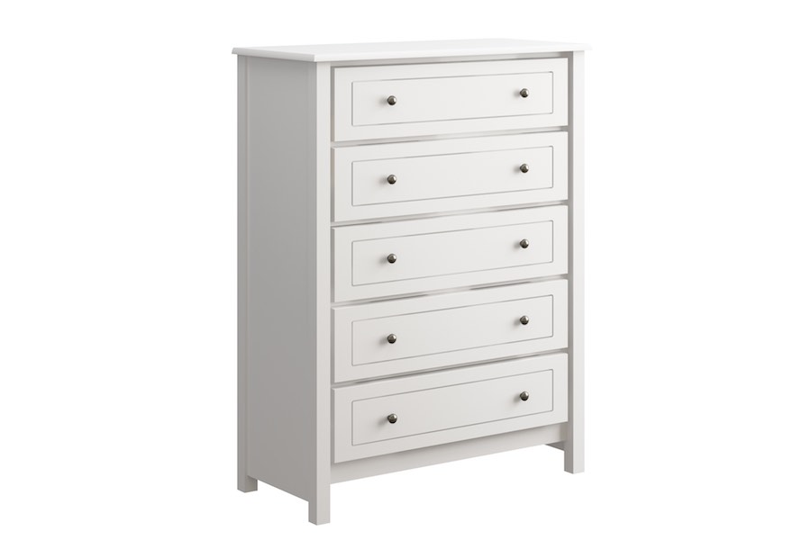 Offspring Hampton 5 Drawer Chest in White