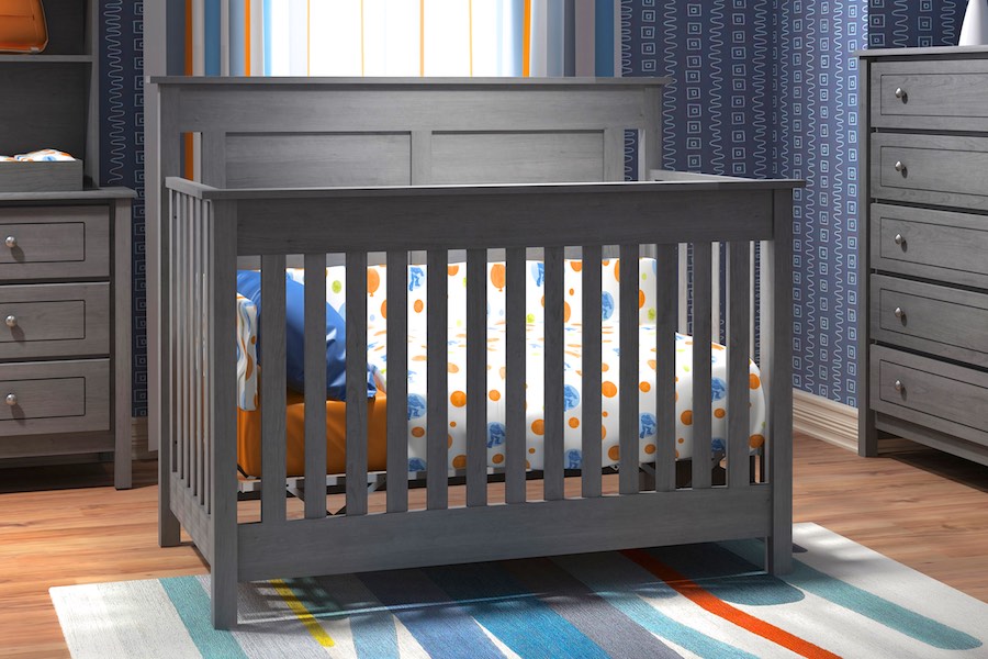 Offspring Hampton Crib in Storm Grey