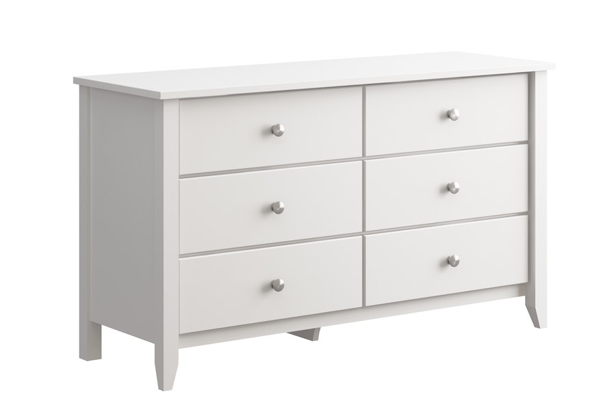 Offspring Hastings 6 Drawer Dresser in White