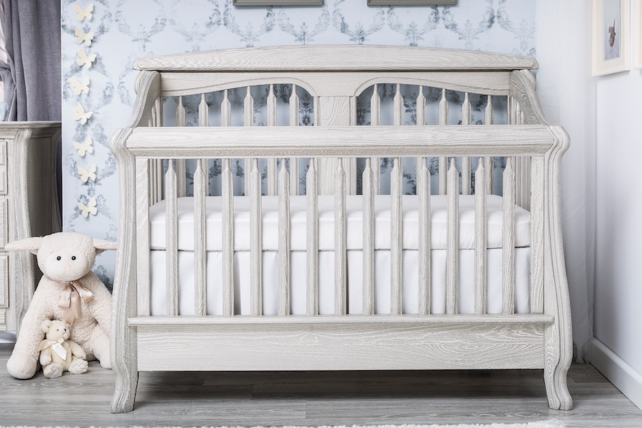 Romina Nerva Crib in SIlver Frost