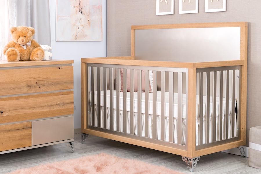 Romina Pandora Crib in Silver