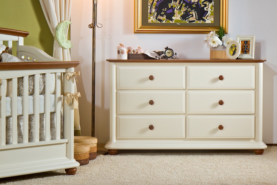 Romina Verona Dresser in Bianco Satinato & Nocello