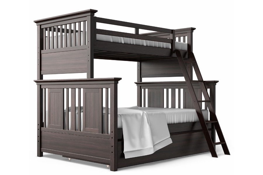 Romina Karisma Twin over Full Bunk Bed in Washed Grey