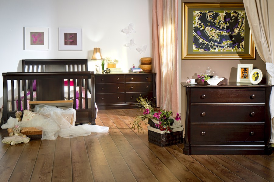 Romina Violini Full Bed, Double Dresser & Single Dresser in Bruno Rosso