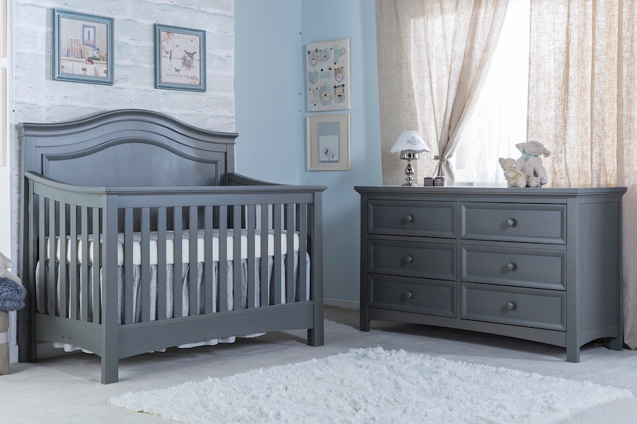 Silva Serena Crib & Dresser in Flint